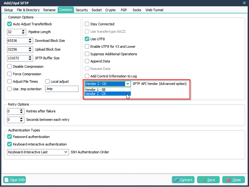 LimagitoX File Mover SFTP Second Vendor