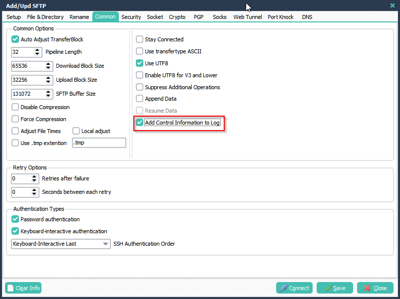 Limagito File Mover SFTP Second Vendor Logging