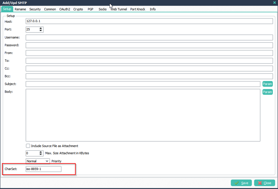 SMTP Error Message could not be assembled due to error 1