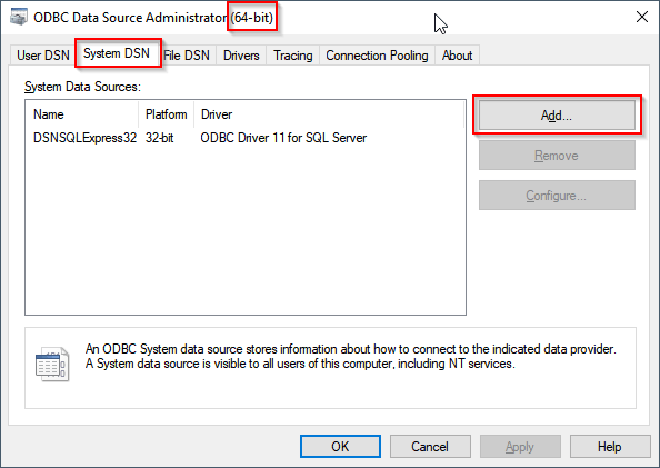 odbc driver 11 for sql server x64