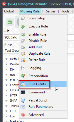 Limagito File Mover Rule Events