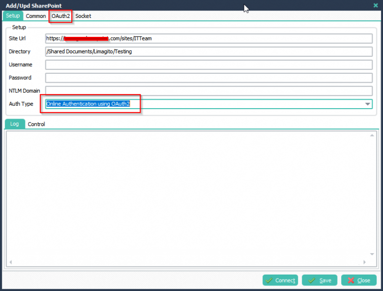 Added SharePoint OAuth2 Authentication in Limagito File Mover
