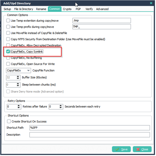 Q&A 15: Can I exclude file and directory shortcut links