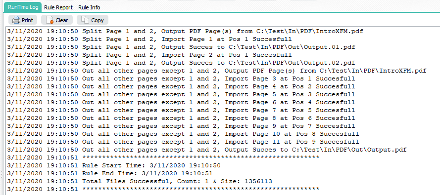 Limagito File Mover PDF RunTime log
