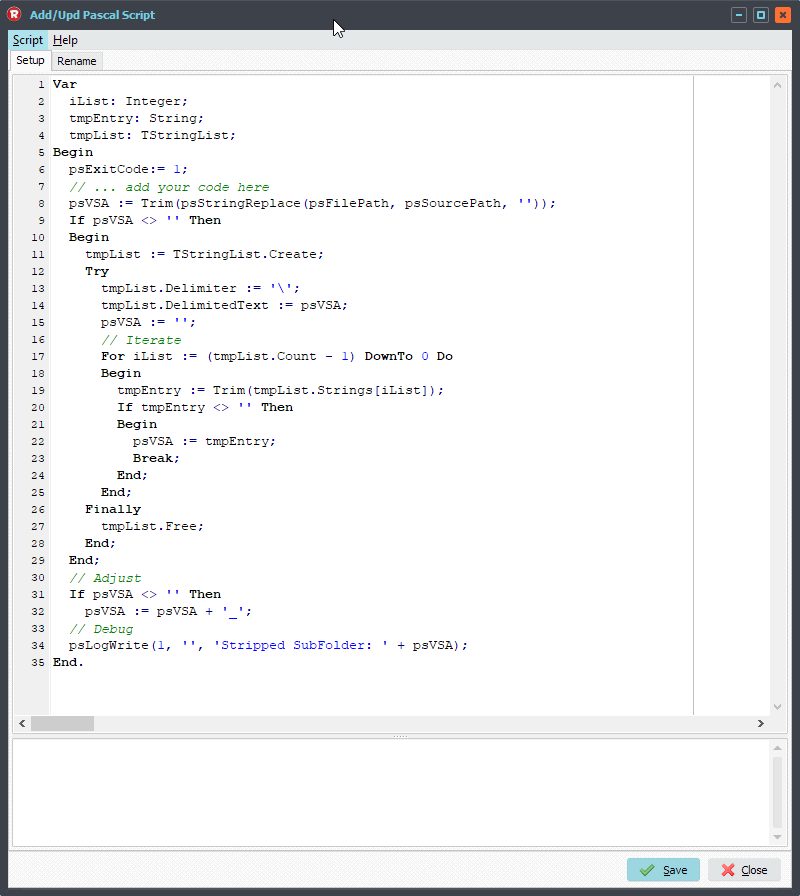 Limagito File Mover Pascal Script Setup