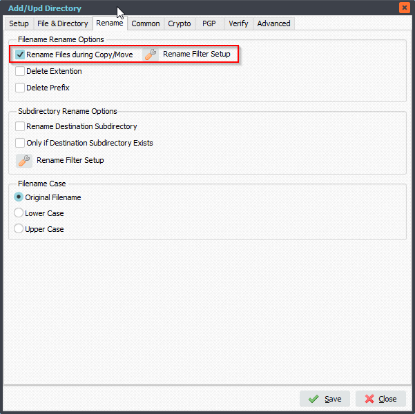 Limagito File Mover File Renaming option