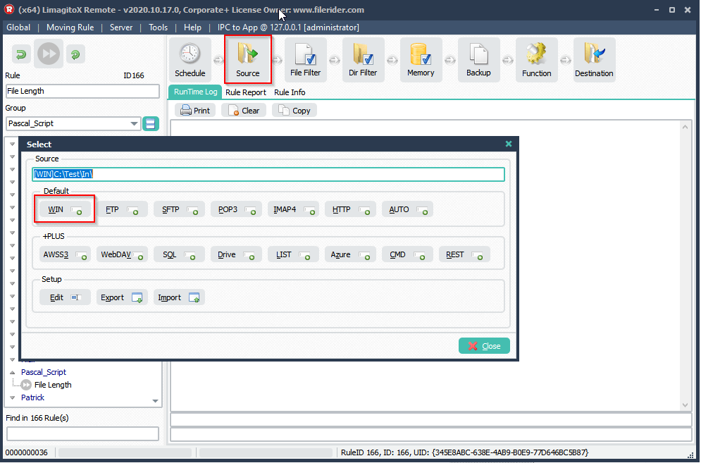 LimagitoX File Mover File Length example