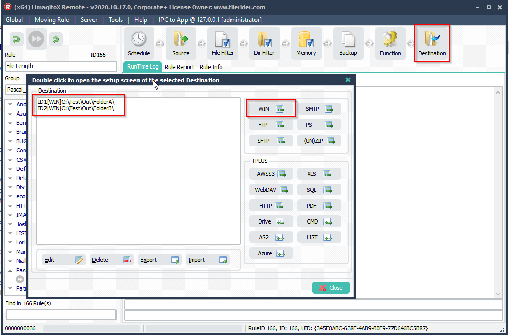 LimagitoX File Mover File Length example