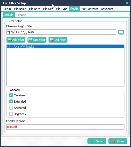 LimagitoX File Mover File Length RegEx Check