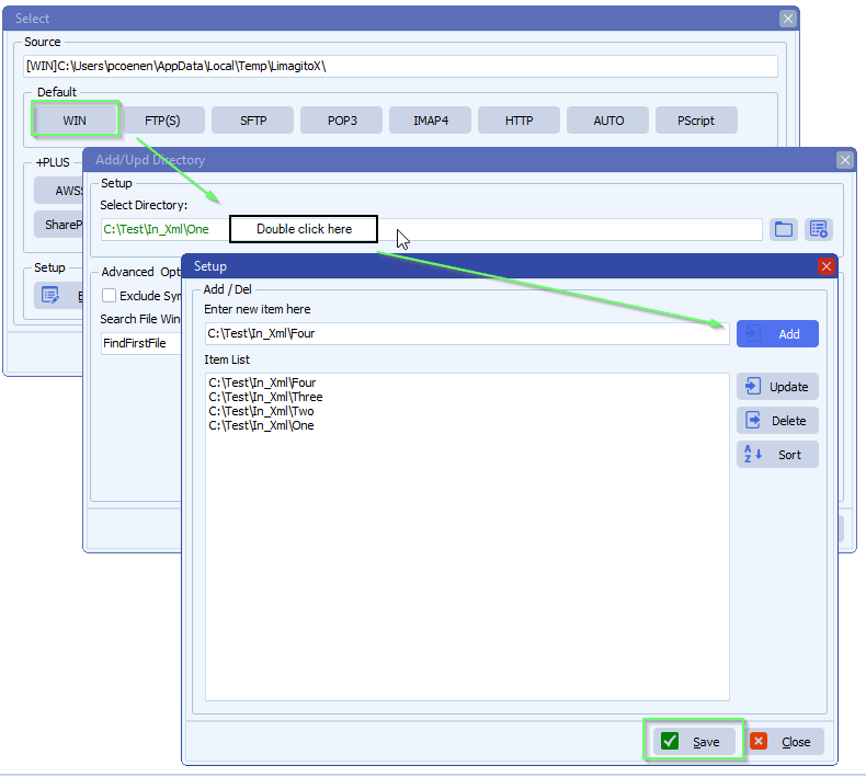 limagito file mover WIN as source setup