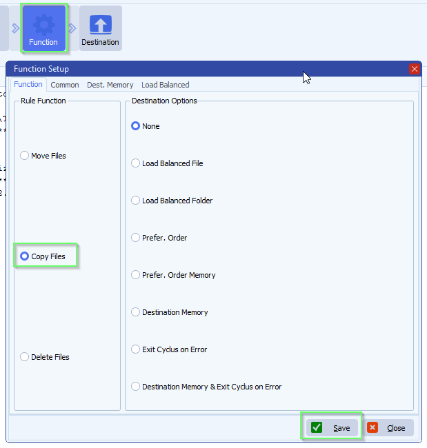 limagito file mover function setup