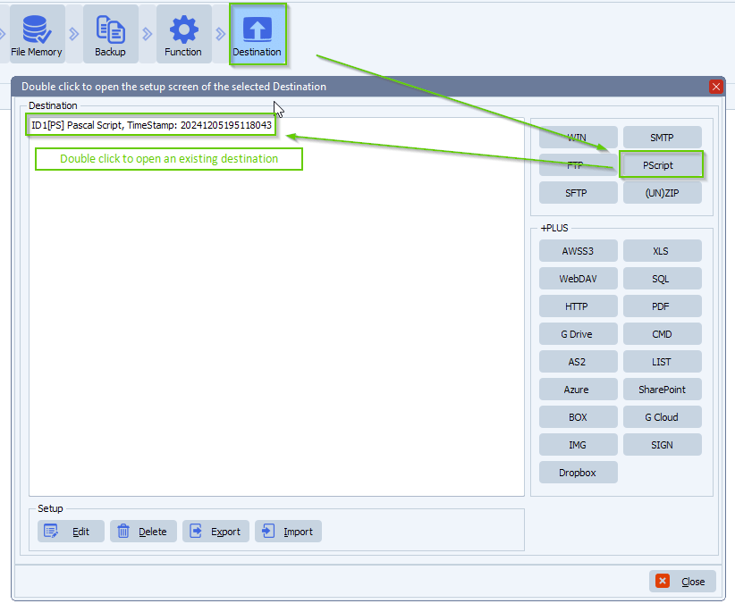 limagito filemover destination setup