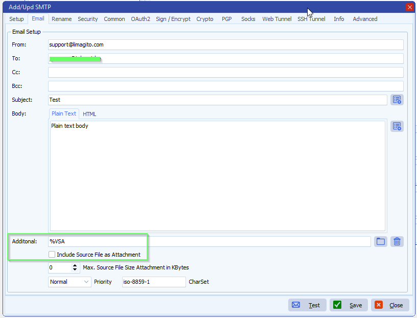 limagito file mover additional files dynamically with smtp