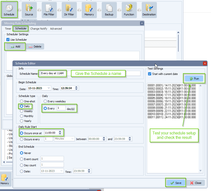 limagito file mover automatically at certain times