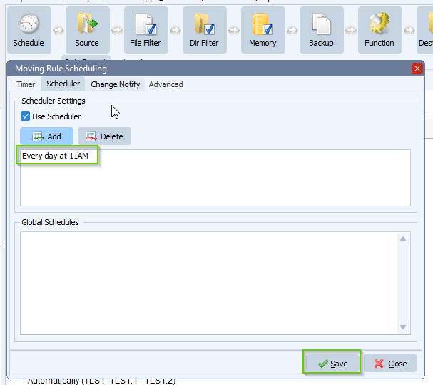 limagito file mover scheduler option