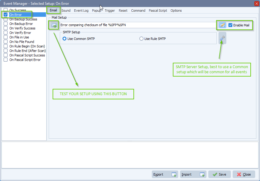 limagito file mover configure a mail event