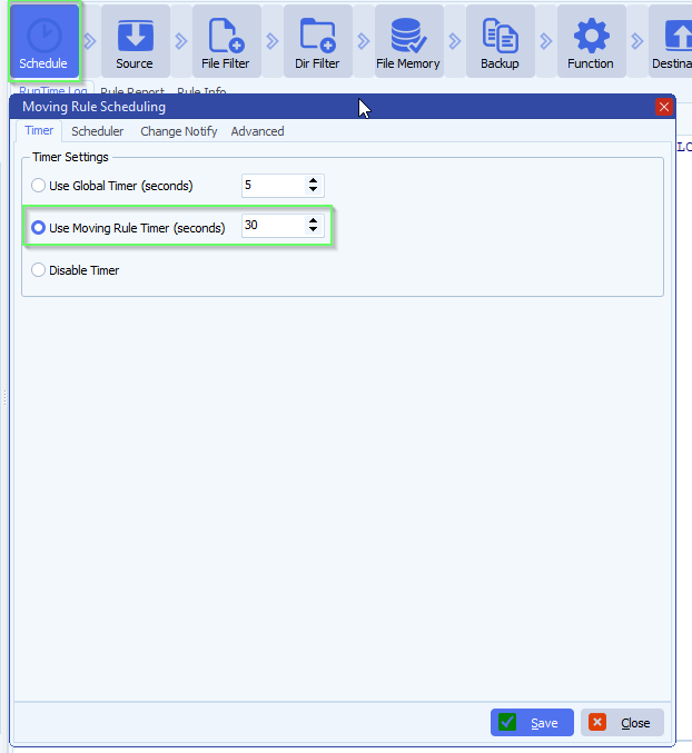 limagito file mover schedule setup