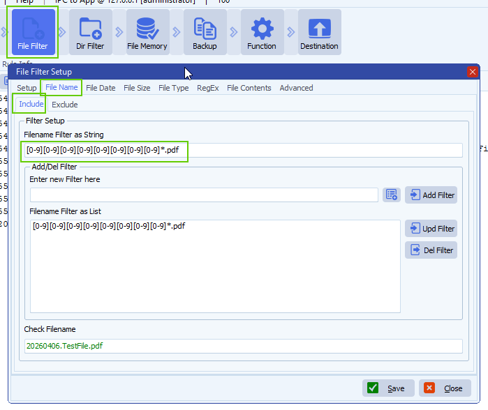 limagito file mover filename include filter