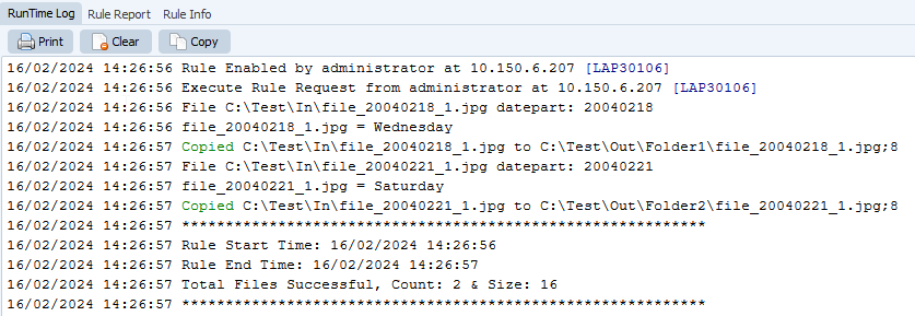 limagito file mover runtime log result