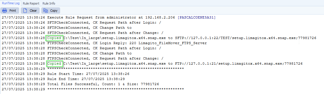 limagito file mover runtime log