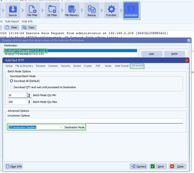limagito file mover disable destinations