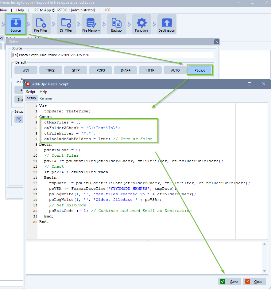 limagito file mover files build up in a folder