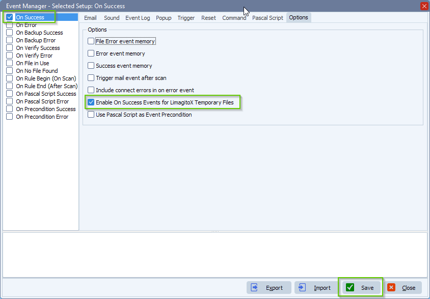 limagito file mover rule events options