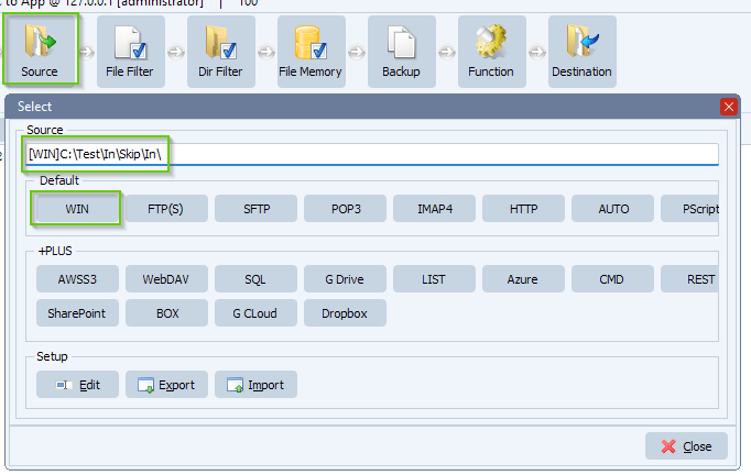 limagito file mover windows folder as source
