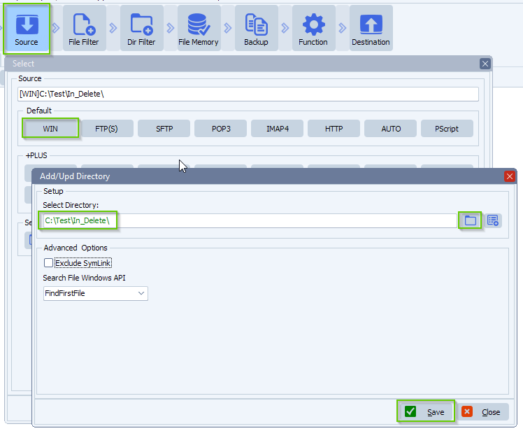 limagito file mover Windows folder as source