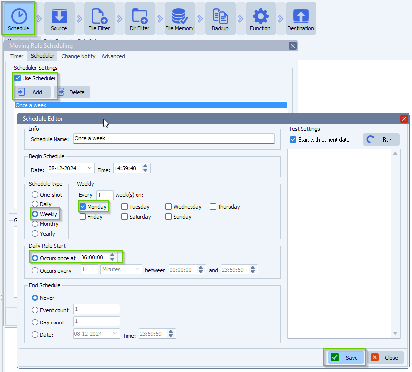 limagito file mover schedule option