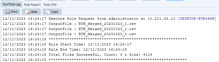 limagito file mover runtime log result