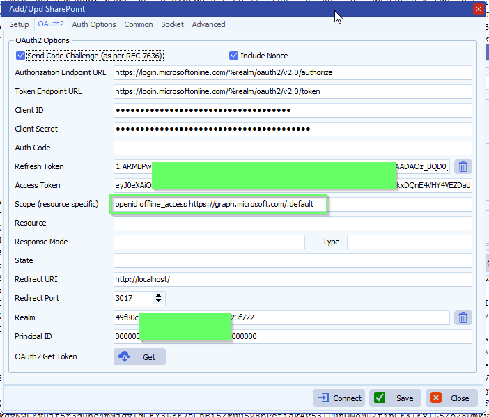 limagito file mover sharepoint oauth2 setup