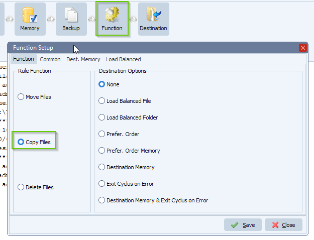 limagito file mover function setup