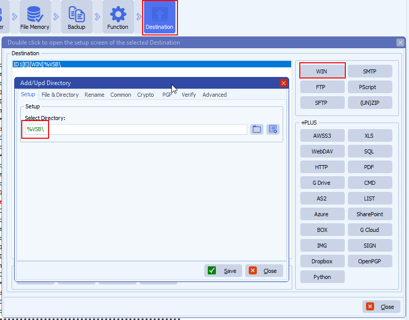 limagito file mover windows folder as destination setup