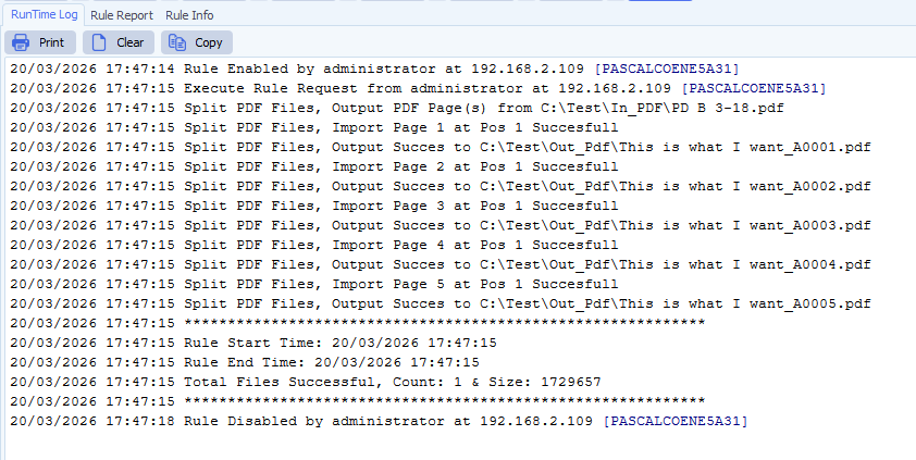 limagito filemover runtime log result