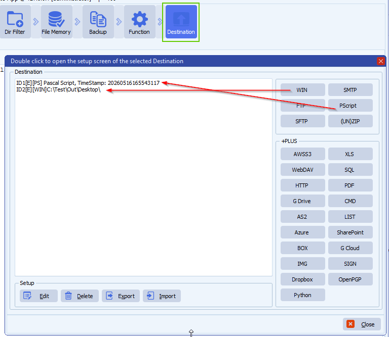 limagito filemover destination setup