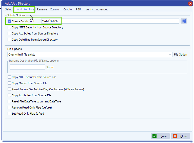 limagito filemover windows subfolder as destination