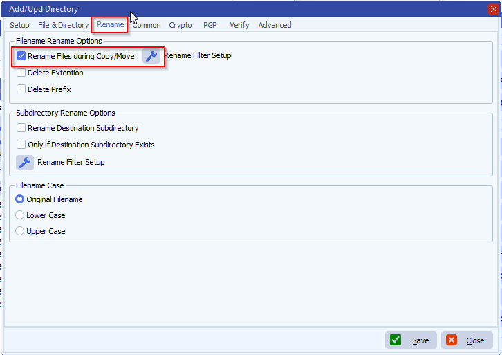 limagito file mover destination file rename option