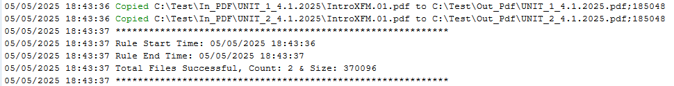 limagito file mover runtime log result