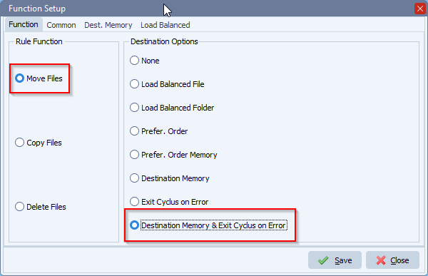 limagito file mover function setup