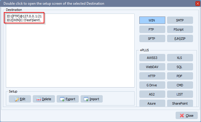 limagito file mover destination setup