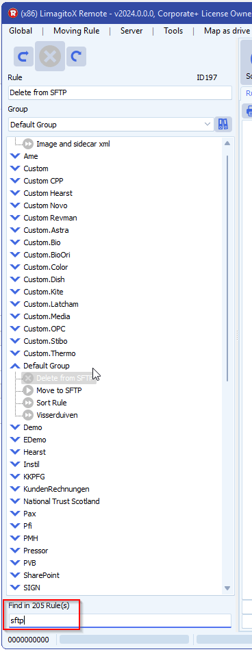 limagito file mover search for a rule