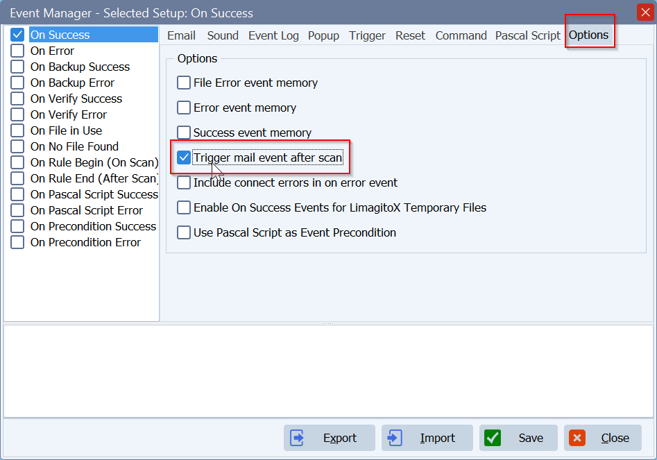 limagito file mover rule events options