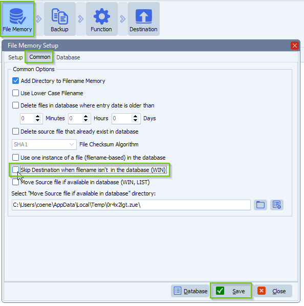 limagito file mover file memory option