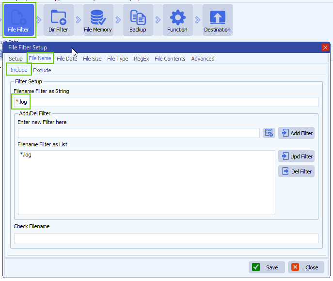 limagito filemover file filter setup