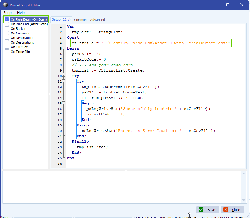 limagito filemover pascal script source file parsing