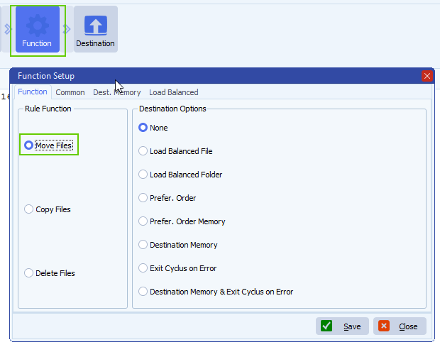 limagito filemover function setup