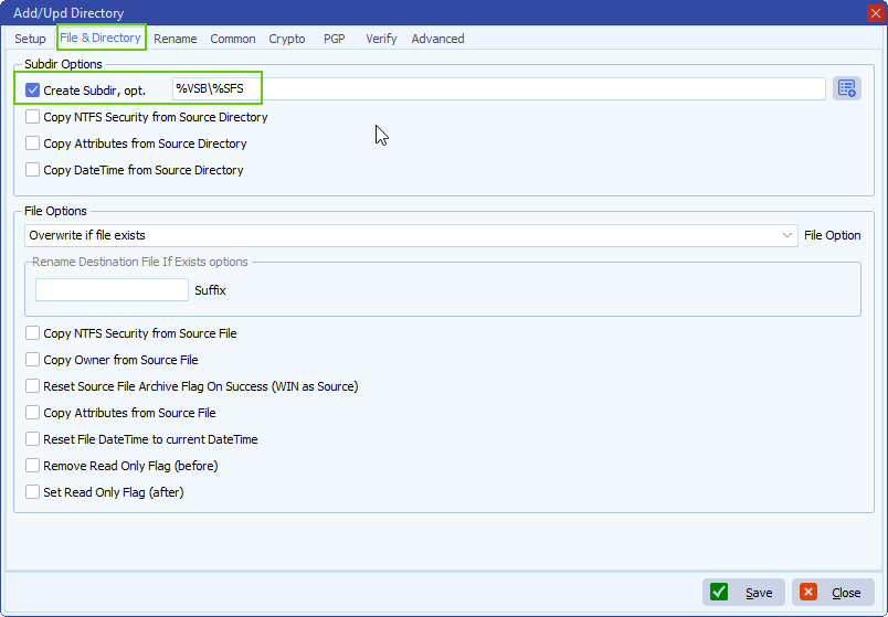 limagito filemover file and directory setup