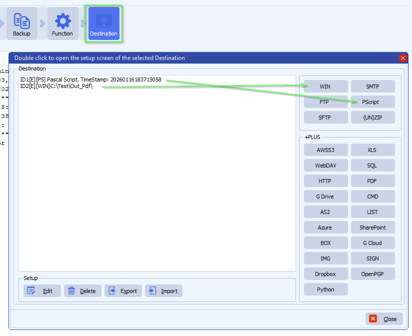 limagito file mover destination setup