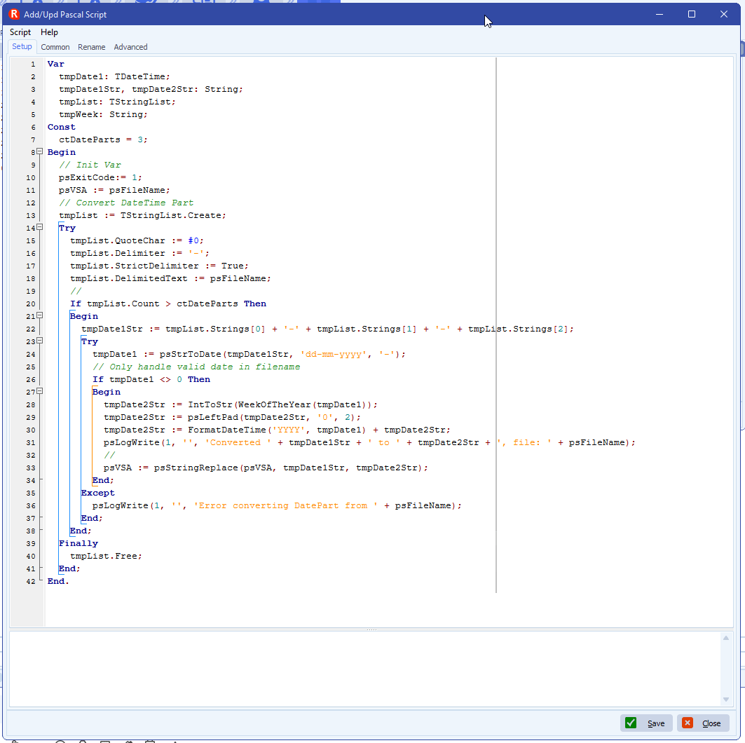 limagito file mover week number from filename